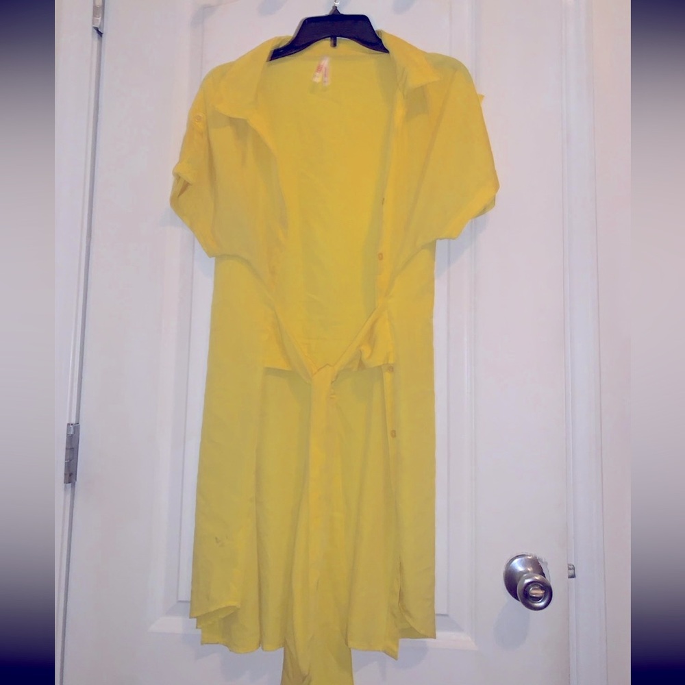 YELLOW OPEN BLAZER - SUMMERATTIRE
